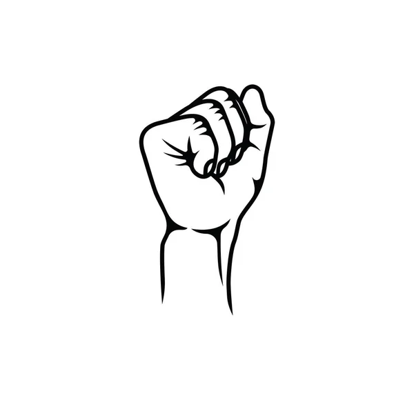 Vector Illustration Stand Fist — Stock Vector