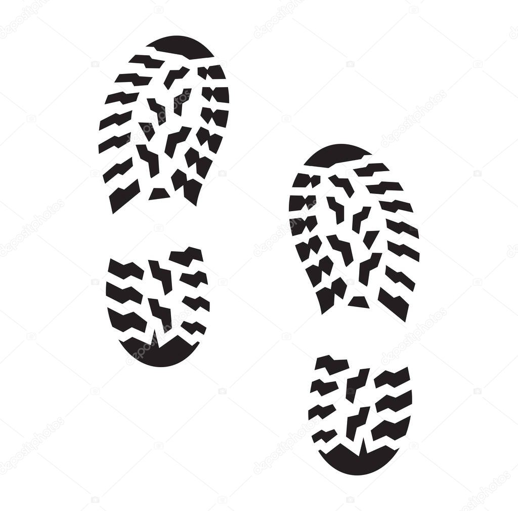 Vector illustration of the footprint