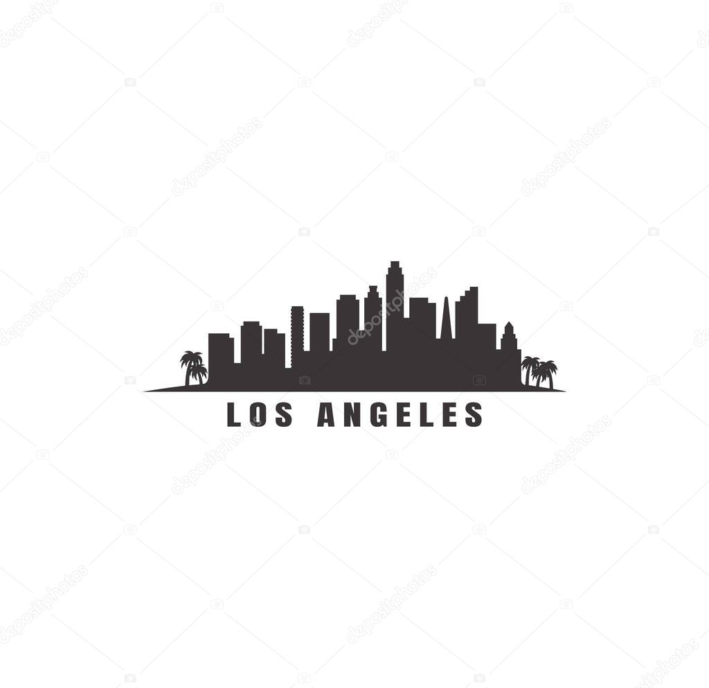 Vector illustration of the Los Angeles city skyline