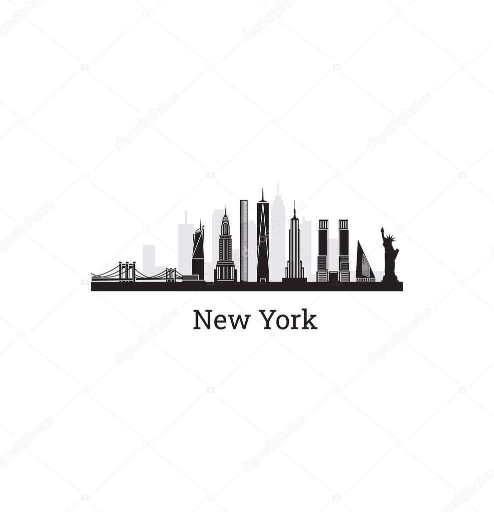 Vector illustration of the New York City skyline