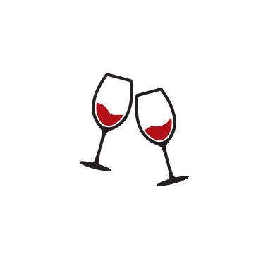 Kadeh kaldıran şarap kadehlerinin vektör çizimi