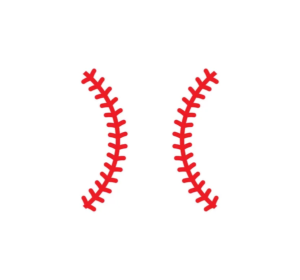 Vektor Illustration Baseball Eller Softball Bollen Stickor — Stock vektor