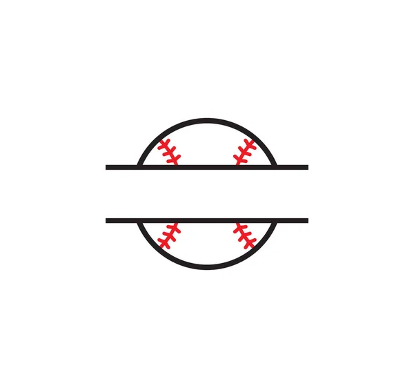 Wektor Ilustracji Baseball Lub Softball Monogram — Wektor stockowy