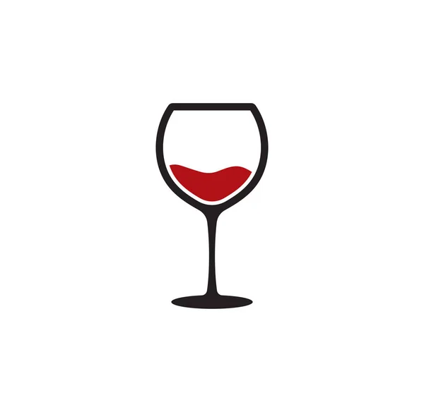 Illustration Vectorielle Verre Vin Rouge — Image vectorielle