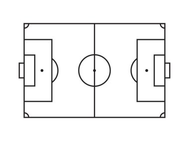 Futbol sahasının vektör çizimi