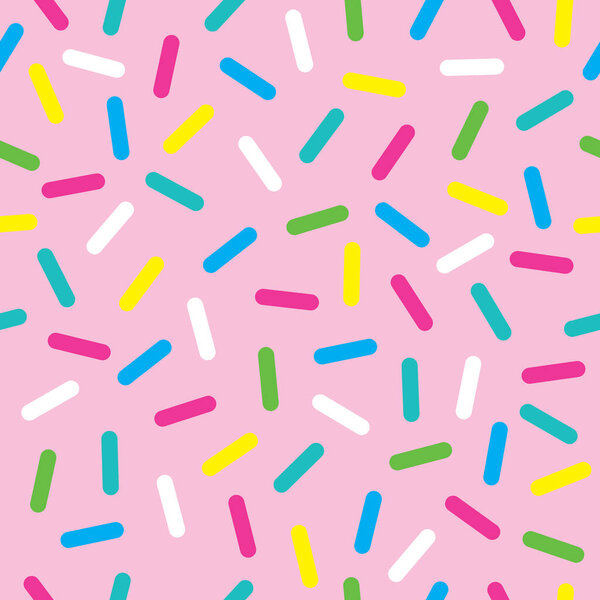 Vector illustration of the sprinkles donut glaze decorative pattern
