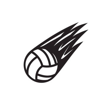 Yanan voleybol topunun temsilcisi.