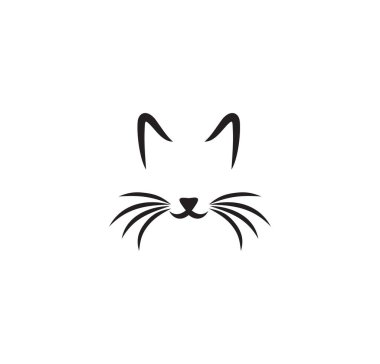 Kedi yüzünün vektör illüstrasyonu