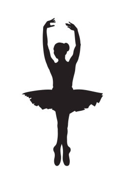 Balerinin vektör illüstrasyonu