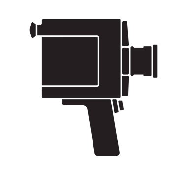 Klasik film kamerasının vektör illüstrasyonu