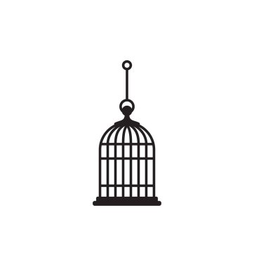 Kuş kafesinin vektör çizimi