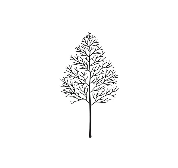 Vektorillustration Des Blattlosen Baumes — Stockvektor