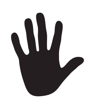 Stop elin vektör illüstrasyonu