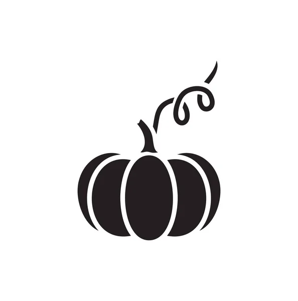 Illustrazione Vettoriale Della Silhouette Della Zucca — Vettoriale Stock