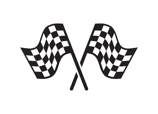 Illustrazione Vettoriale Delle Bandiere Corsa — Vettoriale Stock