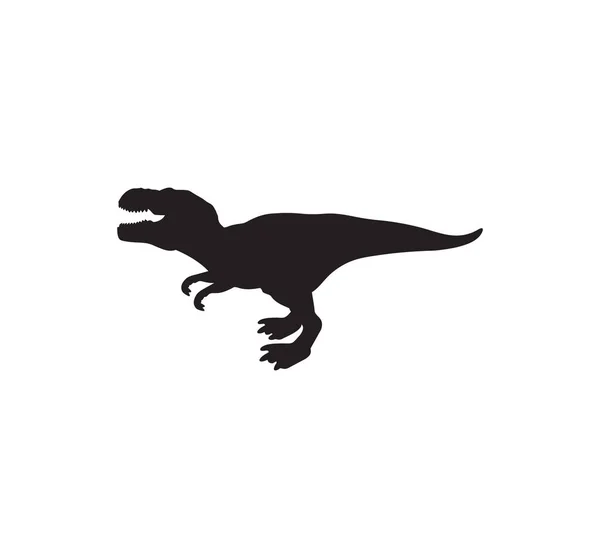 Vektorillustration Der Silhouette Des Tyrannosaurus — Stockvektor