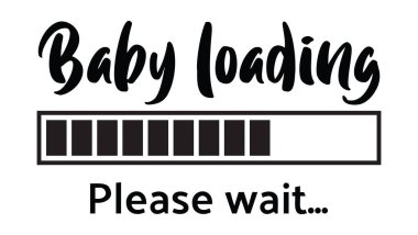 Bebek yükleme işaretinin vektör illüstrasyonu