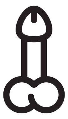 Vector illustration of the penis sign
