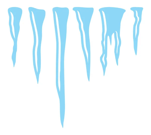 Vector Illustration Icicles — Stock Vector