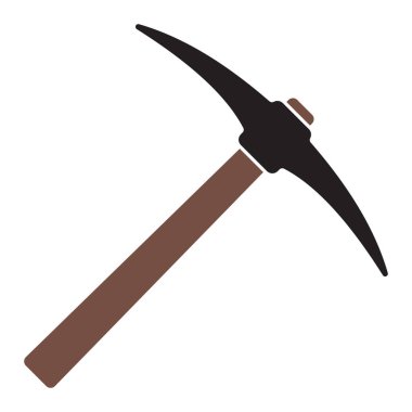 Kazma işaretinin vektör illüstrasyonu