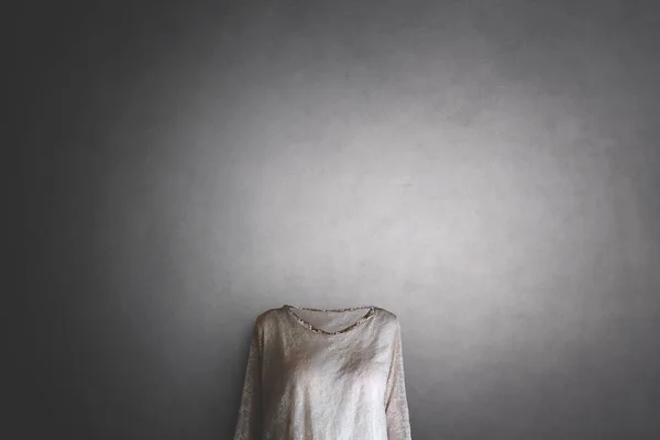 Invisible Woman Face Wearing Blouse Concept Losing Identity — Foto Stock