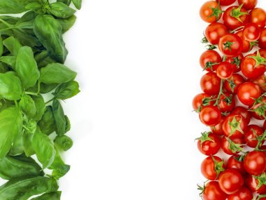 The Italian flag made up of fresh vegetables. Italian symbol clipart