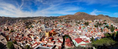 Panoramic cityscape of Guanajuato Mexico clipart