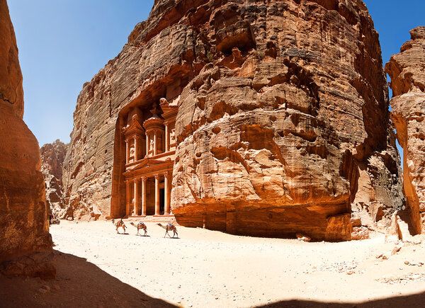 The  temple treasury of Petra (the Khazneh) Jordan