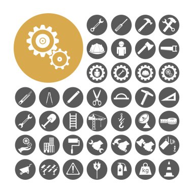 Vektör çizim mühendis Icon set.