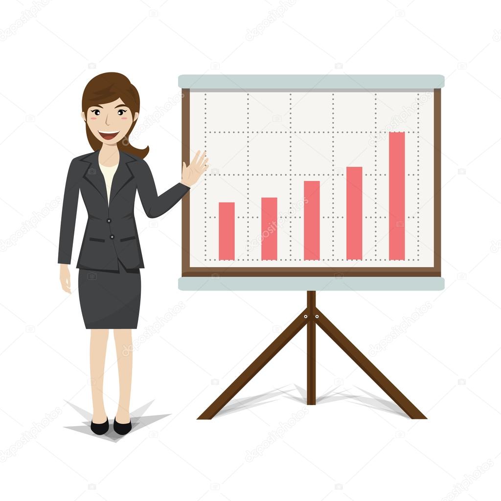 Business present growing business vector illustration 