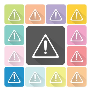 Ünlem işareti simgesi renk vektör çizim ayarla