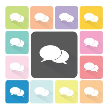 Vektör çizim kabarcık simge renk ayarla