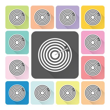 Simge renk set vektör çizim hedef