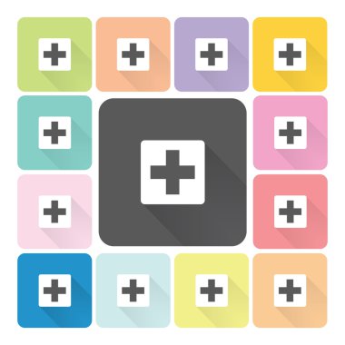 Vektör çizim tıbbi işareti simgesi renk ayarla