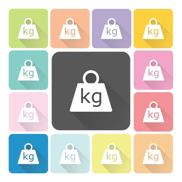 Weight Icon color set vector illustration — Stock Vector