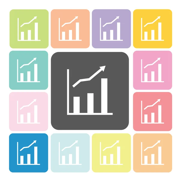 アイコン カラー設定のベクトル図をグラフします。 — ストックベクタ