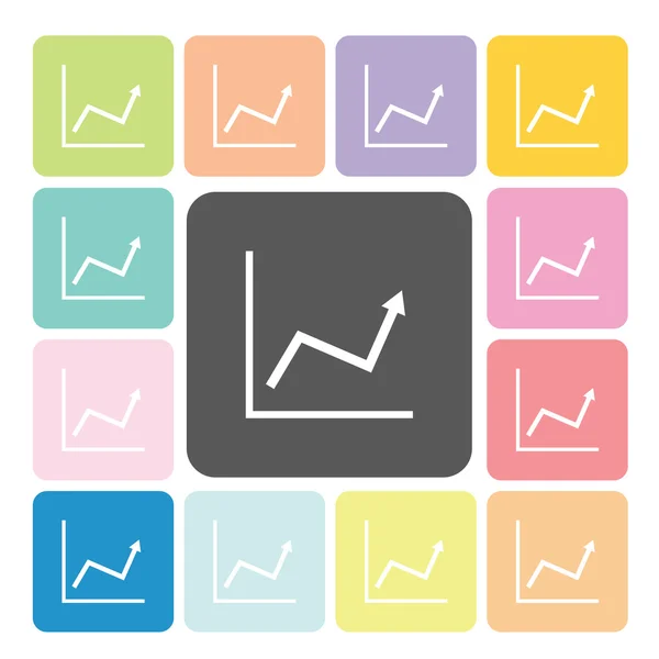 Graph Icon color set vector illustration — Stock Vector