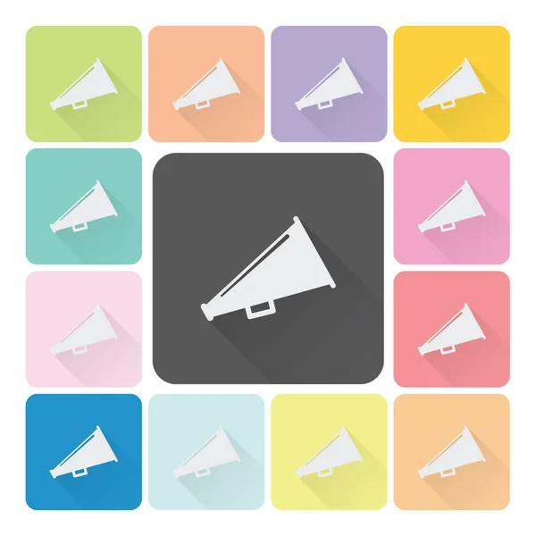 Megaphone Icon color set vector illustration. — Stock Vector