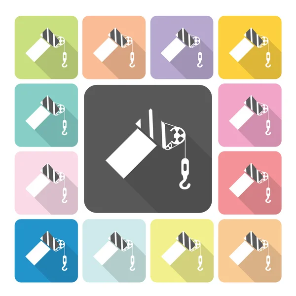 Crane Icon color set vector illustration — Stock Vector