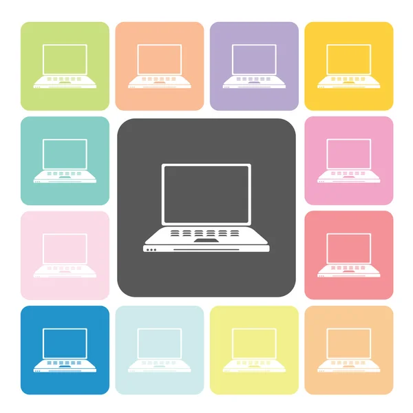 Computer Icon color set vector illustration — Stock Vector