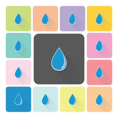 Simge renk set vektör çizim su