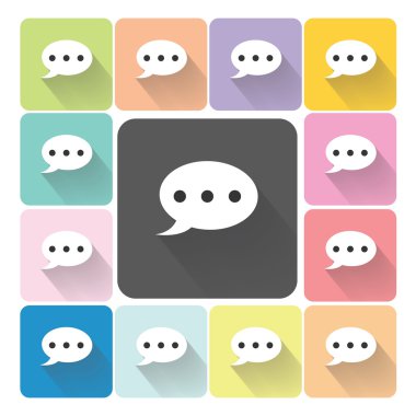 Vektör çizim kabarcıklar simge renk ayarla