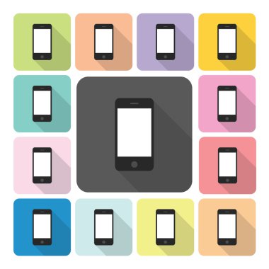 Vektör çizim Smartphone simge renk ayarla