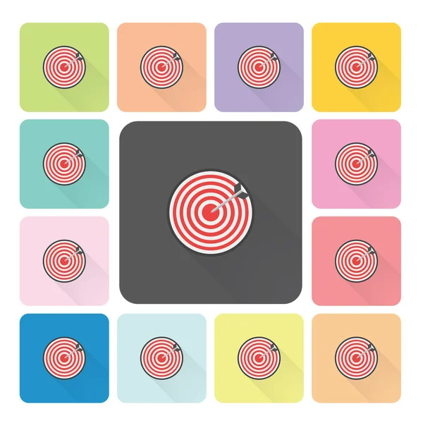 Target Icon color set vector illustration — Stock Vector