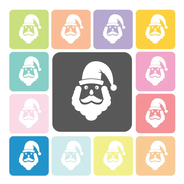 Icono de Santa Claus color set vector ilustración — Archivo Imágenes Vectoriales