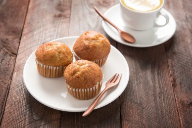 kek ve kahve ahşap tablo