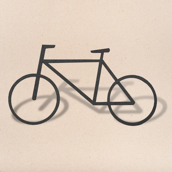Bicycle icon sign symbol logo on paper background — Stock Photo, Image