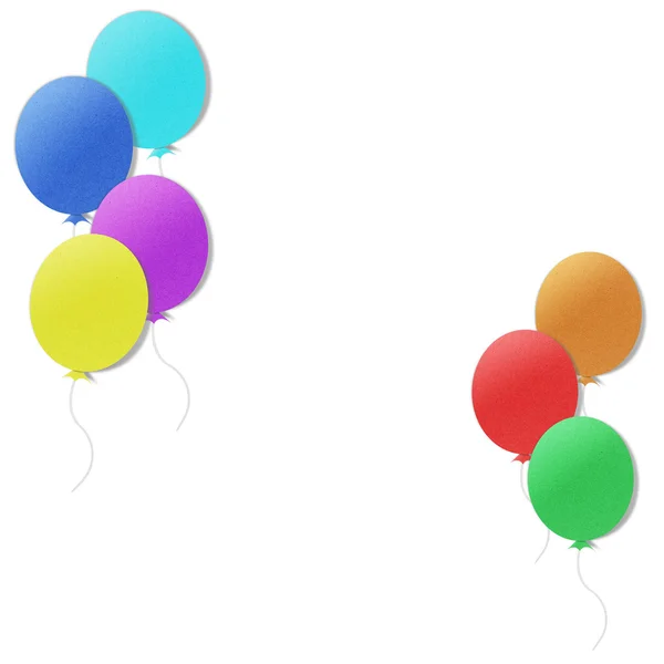 Raiwbow glossy balloons  isolated on white background — Stock Photo, Image