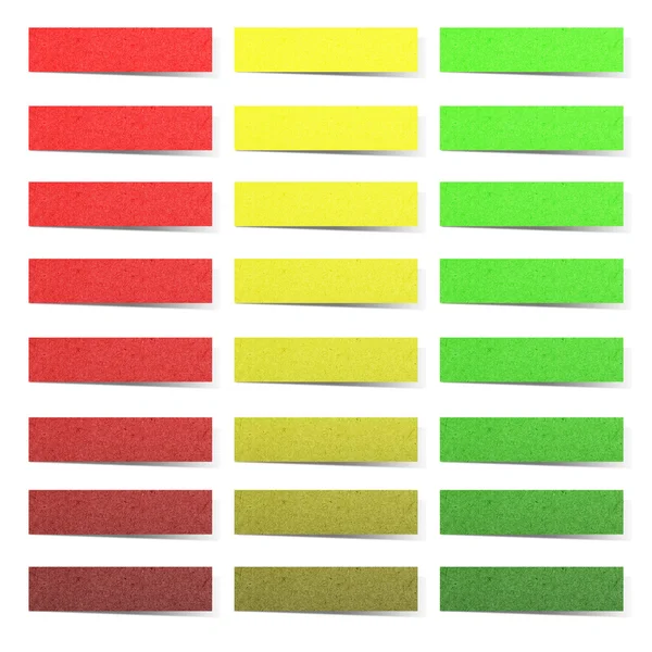 Ripped colorful sticky papers on white background. — Stock Photo, Image