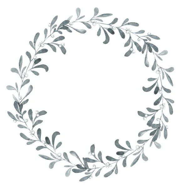 New Years round wreath of Christmas tree branches